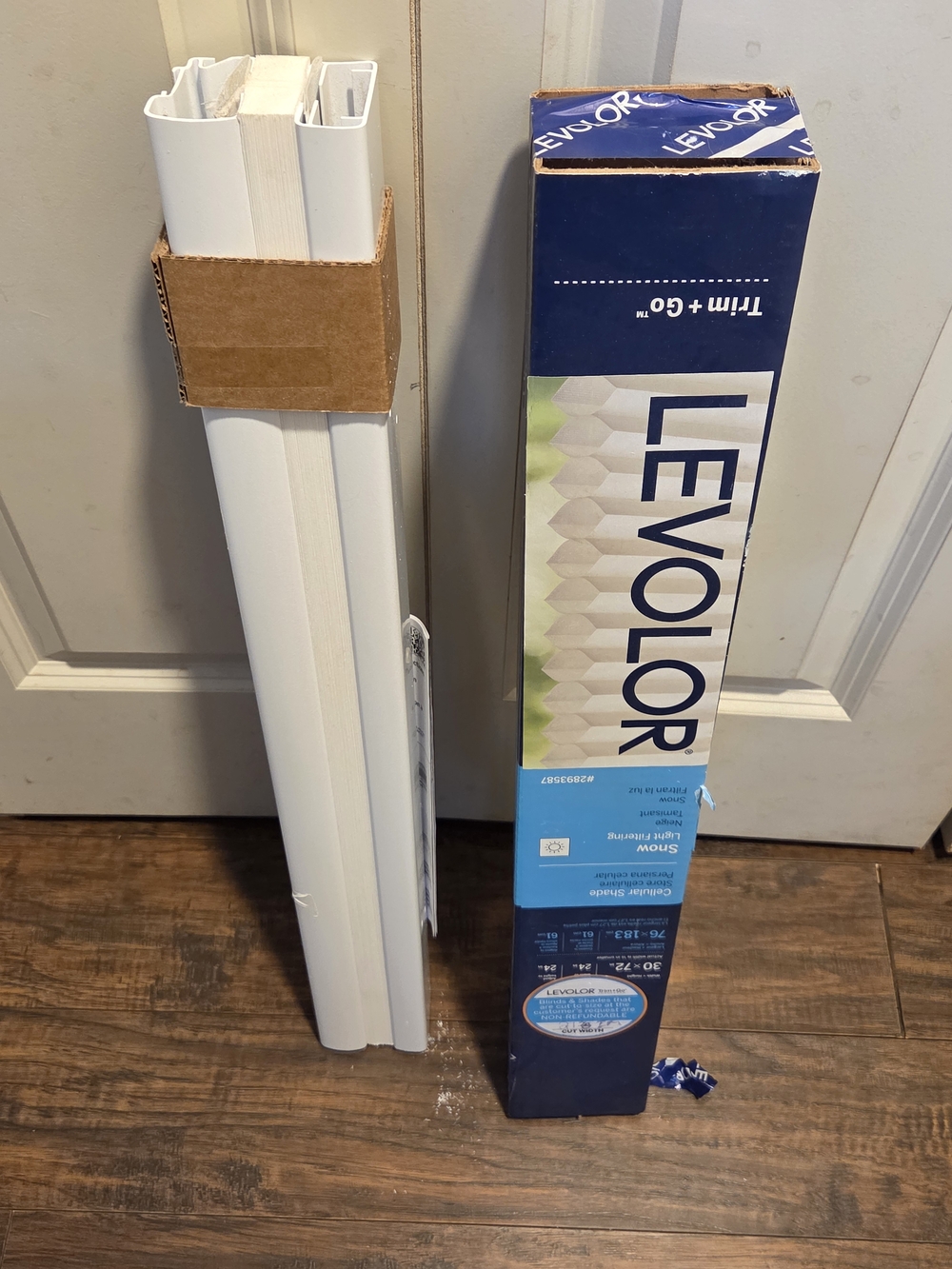 LEVOLOR Trim+Go 27 3/8-in x 72-in Snow Light Filtering Cordless Cellular Shades